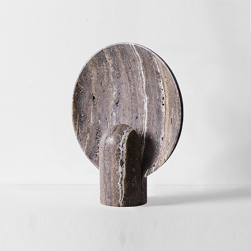 Настольный дизайнерский светильник BLACK TRAVERTINE SCULPTED LAMP